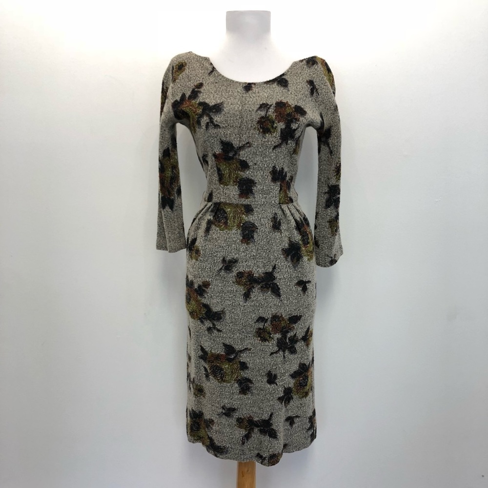 Vintage 60s wool Tweed Dress XS see measurements